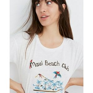 NWT Madewell Maui Beach Club Graphic Whisper Tee